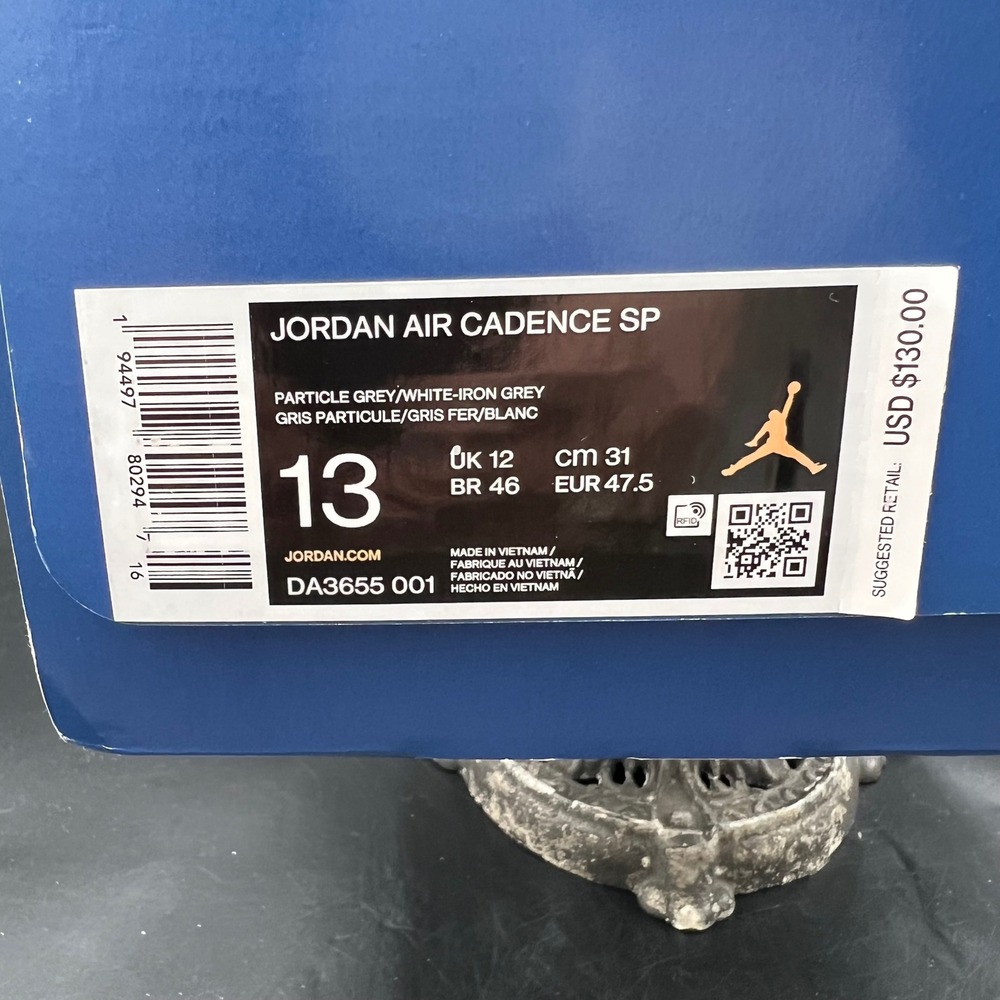 Jordan Air Cadence SP Fragment Design Particle Grey DA3655-001 Mens 13 Sneaker